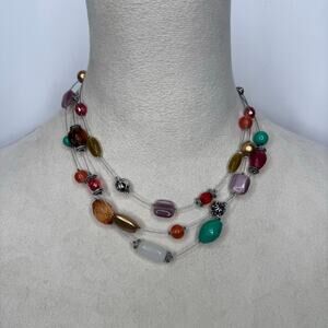 NIB Lia Sophia 3 layer necklace Y2K